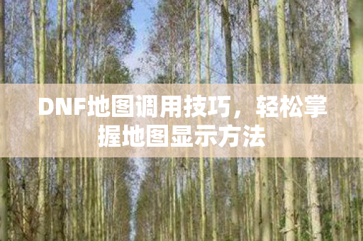 轻松掌握地图显示方法图片