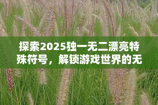 探索2025独一无二漂亮特殊符号图片