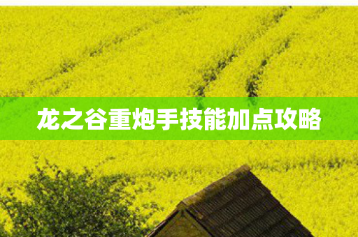龙之谷重炮手技能加点攻略图片