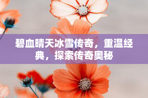 碧血晴天冰雪传奇图片