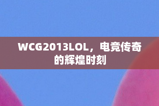 WCG2013LOL图片
