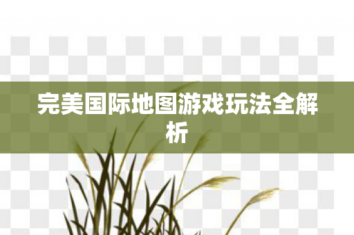 完美国际地图游戏玩法全解析图片