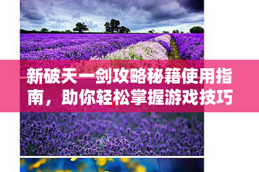 新破天一剑攻略秘籍使用指南图片