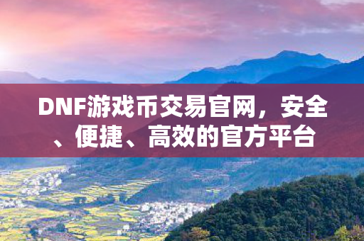DNF游戏币交易官网图片