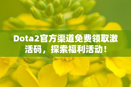 Dota2官方渠道免费领取激活码图片