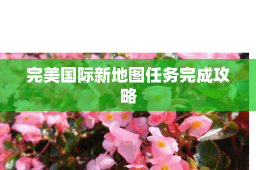 完美国际新地图任务完成攻略图片