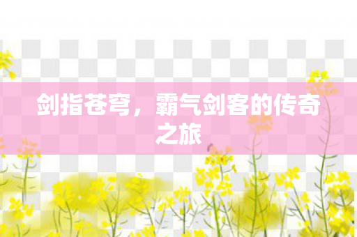 霸气剑客的传奇之旅图片