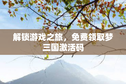 免费领取梦三国激活码图片