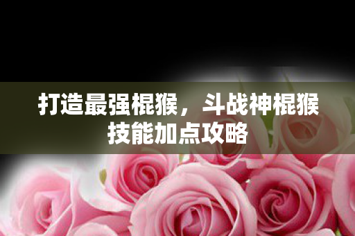 斗战神棍猴技能加点攻略图片