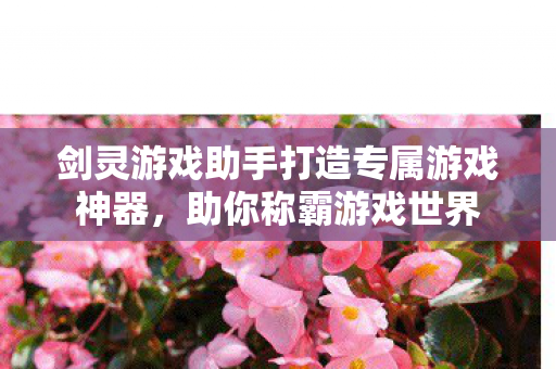 剑灵游戏助手打造专属游戏神器图片