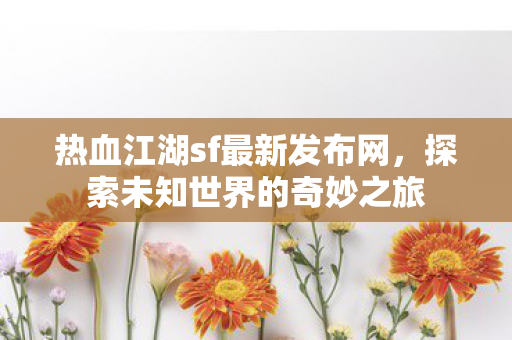 热血江湖sf最新发布网图片