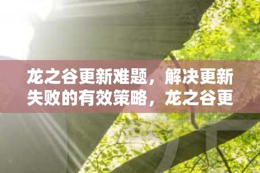 解决更新失败的有效策略图片