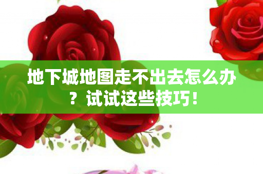 地下城地图走不出去怎么办图片