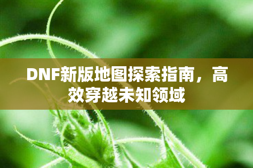 DNF新版地图探索指南,高效穿越未知领域 DNF新版地图探索指南,高效穿越未知领域