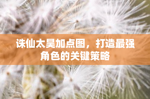 打造最强角色的关键策略图片