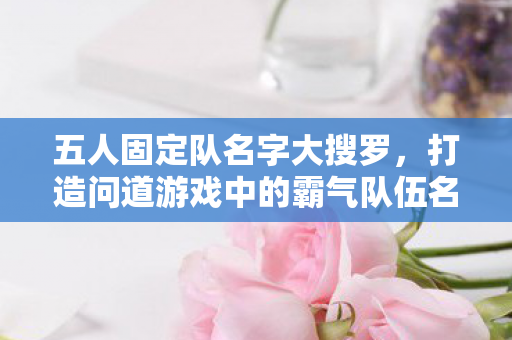 打造问道游戏中的霸气队伍名图片