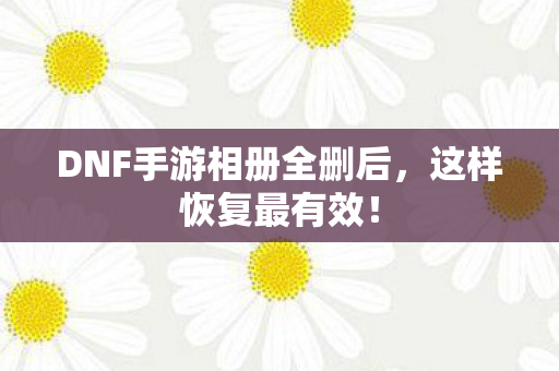 DNF手游相册全删后图片