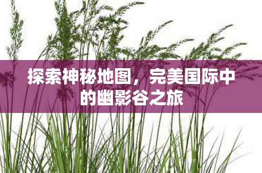 完美国际中的幽影谷之旅图片