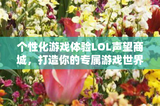 个性化游戏体验LOL声望商城图片