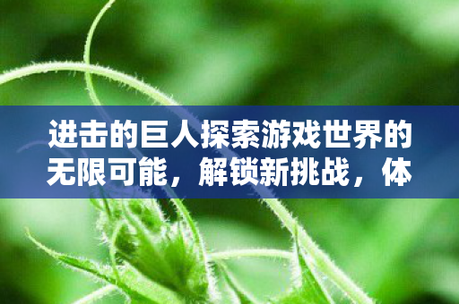 进击的巨人探索游戏世界的无限可能图片