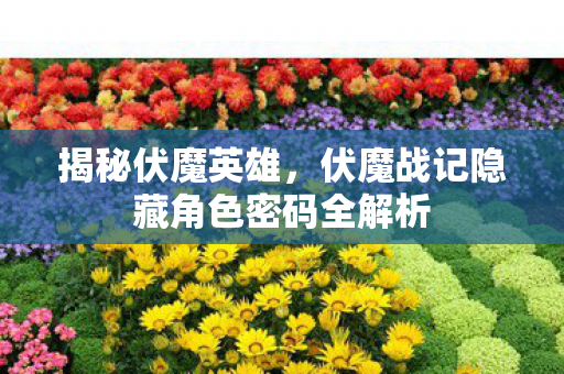 伏魔战记隐藏角色密码全解析图片