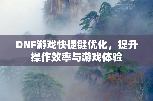 DNF游戏快捷键优化，提升操作效率与游戏体验