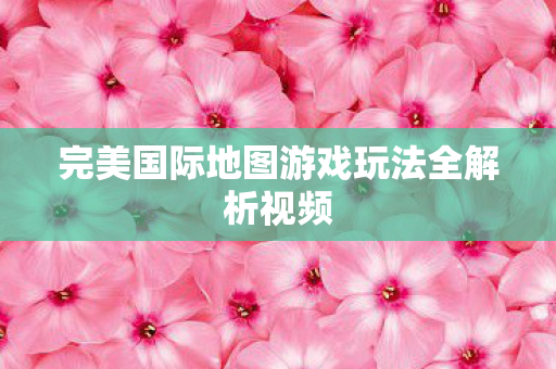 完美国际地图游戏玩法全解析视频图片