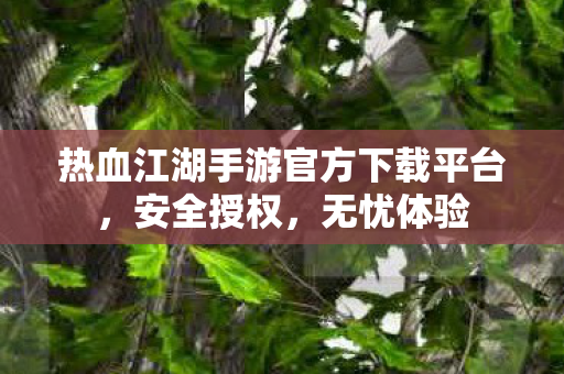 热血江湖手游官方下载平台，安全授权，无忧体验