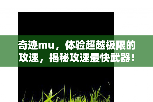 奇迹mu，体验超越极限的攻速，揭秘攻速最快武器！