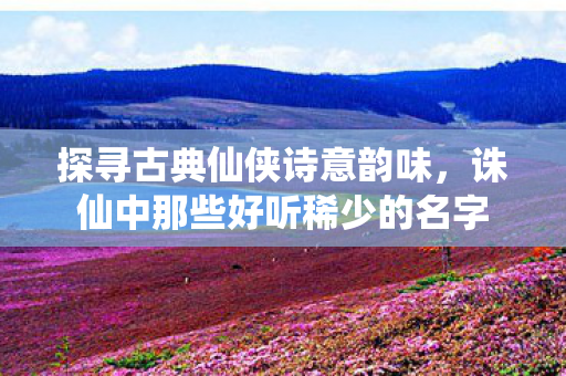 诛仙中那些好听稀少的名字图片