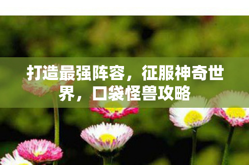 打造最强阵容，征服神奇世界，口袋怪兽攻略
