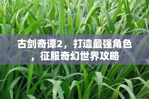 古剑奇谭2,打造最强角色,征服奇幻世界攻略 古剑奇谭2,打造最强角色,征服奇幻世界攻略