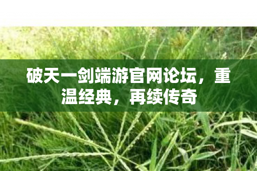 破天一剑端游官网论坛图片