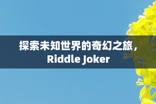 探索未知世界的奇幻之旅,Riddle Joker 探索未知世界的奇幻之旅,Riddle Joker