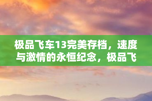 极品飞车13完美存档图片