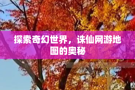 诛仙网游地图的奥秘图片