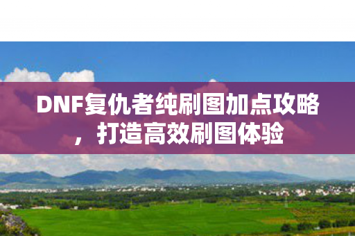 DNF复仇者纯刷图加点攻略图片