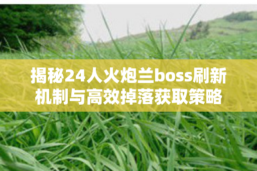 揭秘24人火炮兰boss刷新机制与高效掉落获取策略图片