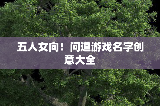 问道游戏名字创意大全图片