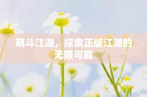 探索正版江湖的无限可能图片