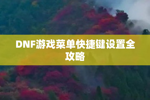 DNF游戏菜单快捷键设置全攻略 DNF游戏菜单快捷键设置全攻略