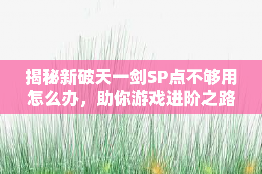 揭秘新破天一剑SP点不够用怎么办图片