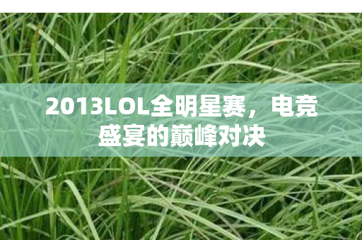 2013LOL全明星赛,电竞盛宴的巅峰对决 2013LOL全明星赛,电竞盛宴的巅峰对决