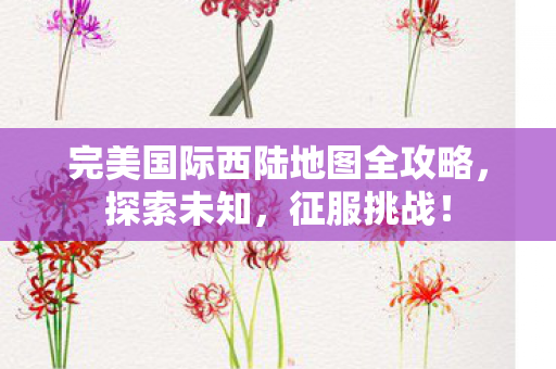 完美国际西陆地图全攻略图片