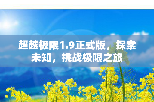 超越极限1.9正式版,探索未知,挑战极限之旅 超越极限1.9正式版,探索未知,挑战极限之旅