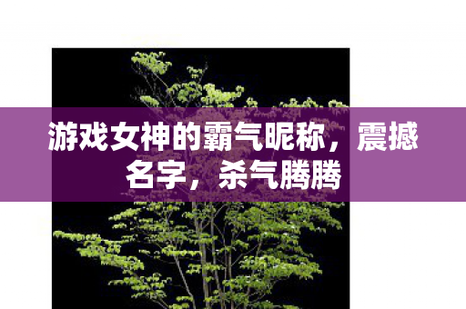 游戏女神的霸气昵称图片