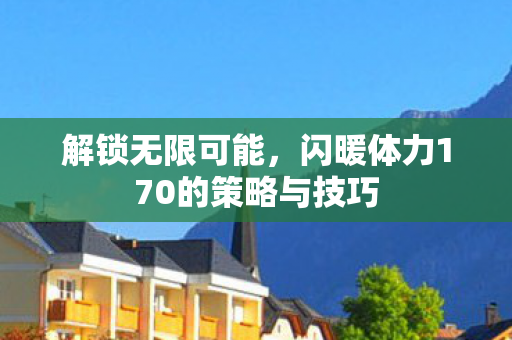 闪暖体力170的策略与技巧图片