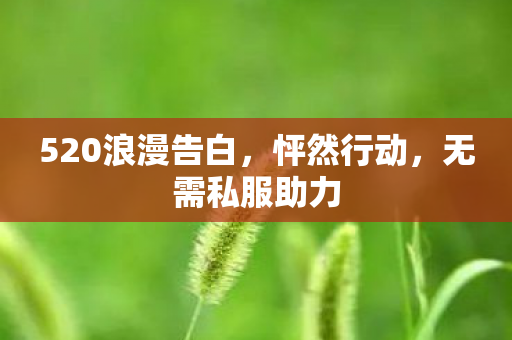 520浪漫告白,怦然行动,无需私服助力 520浪漫告白,怦然行动,无需私服助力