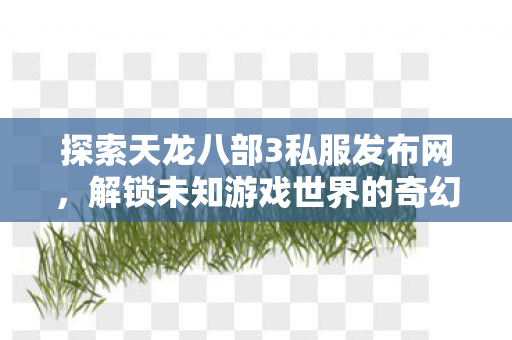 探索天龙八部3私服发布网，解锁未知游戏世界的奇幻之旅