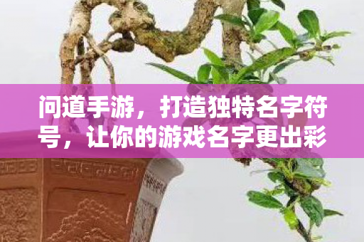 问道手游，打造独特名字符号，让你的游戏名字更出彩！
